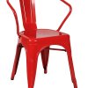 Kırmızı Kollu Tolix Sandalye - Genişilik: 44 cmYükseklik: 87 cmOturum Yüksekliği : 45 cmDerinlik : 45 cmRenk: Beyaz kırmızı siyah Oturma Kısım Malzemesi : Metal Saç Gövde Pres Baskı İle Üretilmiştir.11 Adet Sandalye Üst Üste İstiflenebilmektedir.Yere değen yüzeylerde plastik pamuçlar sayesinde çizilme olmaz.Üst Üste İstifleme Esnasında Çizilme olmaz. Yüzeyinde Kir Barındırmayan Özel Statik Boya İlaveli Boya İle 220 Derecede 30 Dakika Fırınlanarak hazırlanmıştır.Tolix sandalye tasarımcısı olan Burgandy sayesinde fransada tasarlanmış ve üretilmeye başlamıştır yenilikçi ve sağlam bir sandalye yapmayı hedefleyen ünlü tasarımcı mümkün olduğunca sağlam olması için metali seçmiş ve bu metali vida veya bağlantı aparatları kullanmadan bükme ve puntolama tekniği ile birleştirerek Tolix sandalyeleri tasarlamış ve üretmeyi başarmıştır. Günümüzde genellikle maliyetler nedeni ile uzak doğuda üretilen ve yeni yeni ülkemizde de bireysel kullanıcıların tercihleri arasına girenTolix sandalyeler bu tercih sebebini , yenilikçi tasarımı , kaliteli işçiliği ve makul fiyat politikası ile almıştır. Bireysel müşteriler altık evlerine dört adet veya altı adet Tolix sandalye alıp kullanabilmektedir